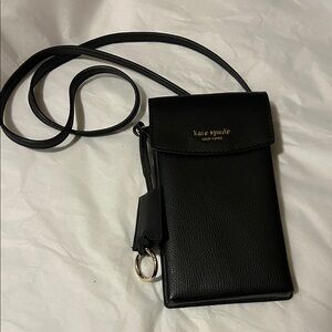 Kate Spade Black Leather Phone Crossbody